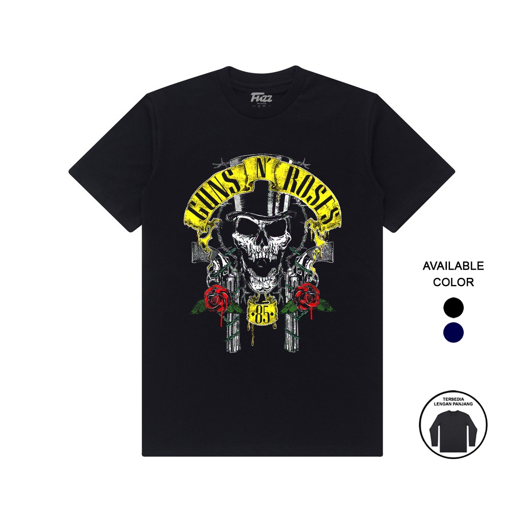 KAOS BAND ROCK GUNS N ROSES ORIGINAL T SHIRT BAJU DISTRO MUSIK GNR PRIA WANITA