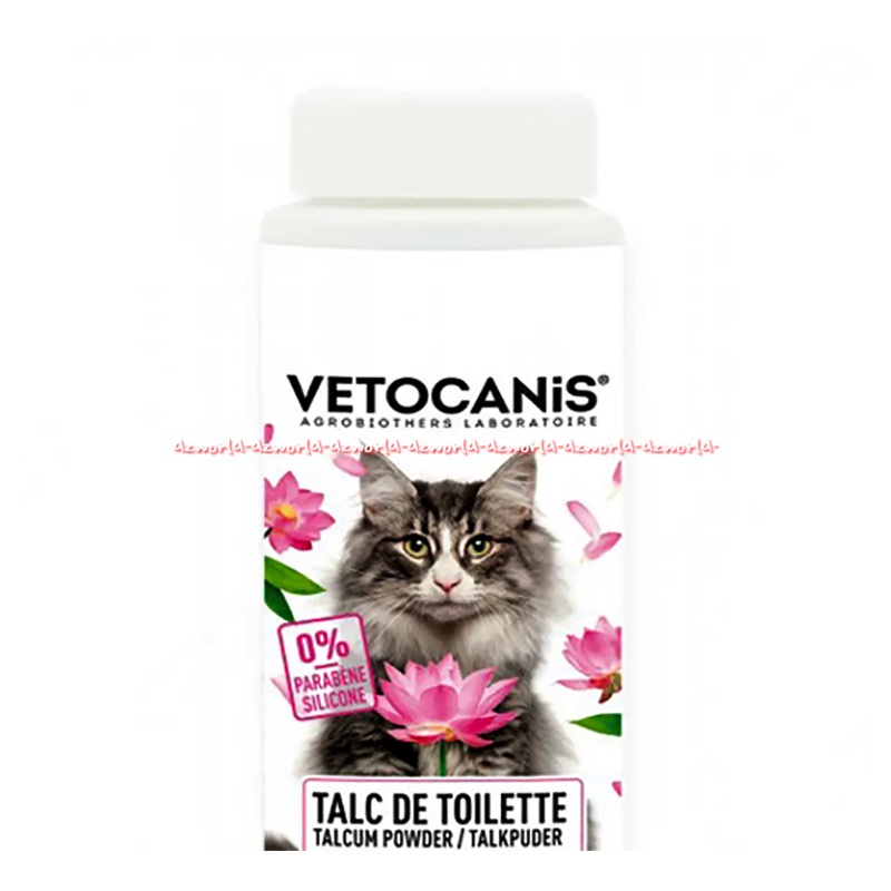 Vetocanis Dry Shampoo Cat Talc Powder 150ml Sampo Kucing Tanpa Bilas Aroma Bunga Lotus Vetokanis Vetocani