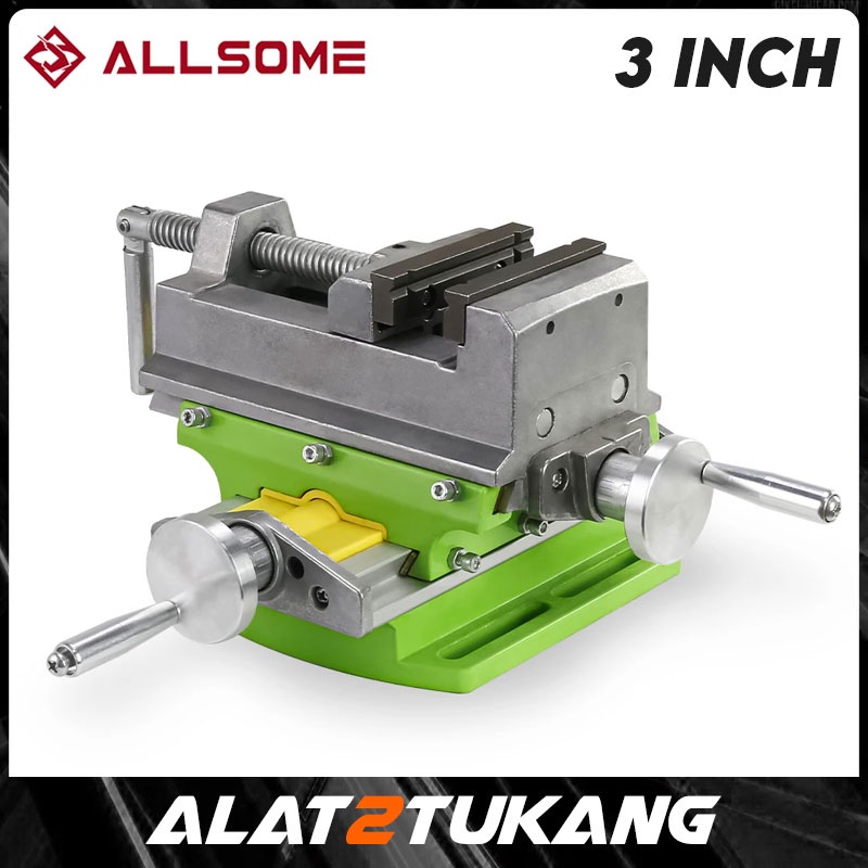 Ragum Catok 3 Inchi Silang Geser 4 Arah 3" Tanggem Vise Cross Slide Milling Drilling BG-6368