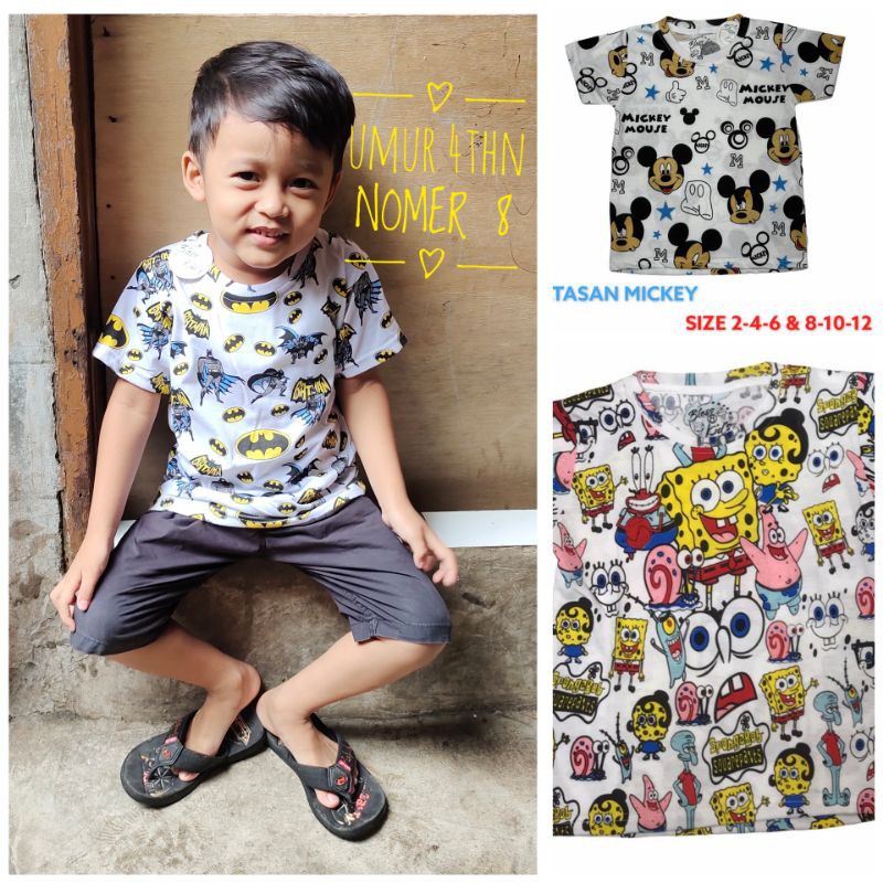 ATASAN ANAK COWOK MOTIF LUCU BAHAN CATOON