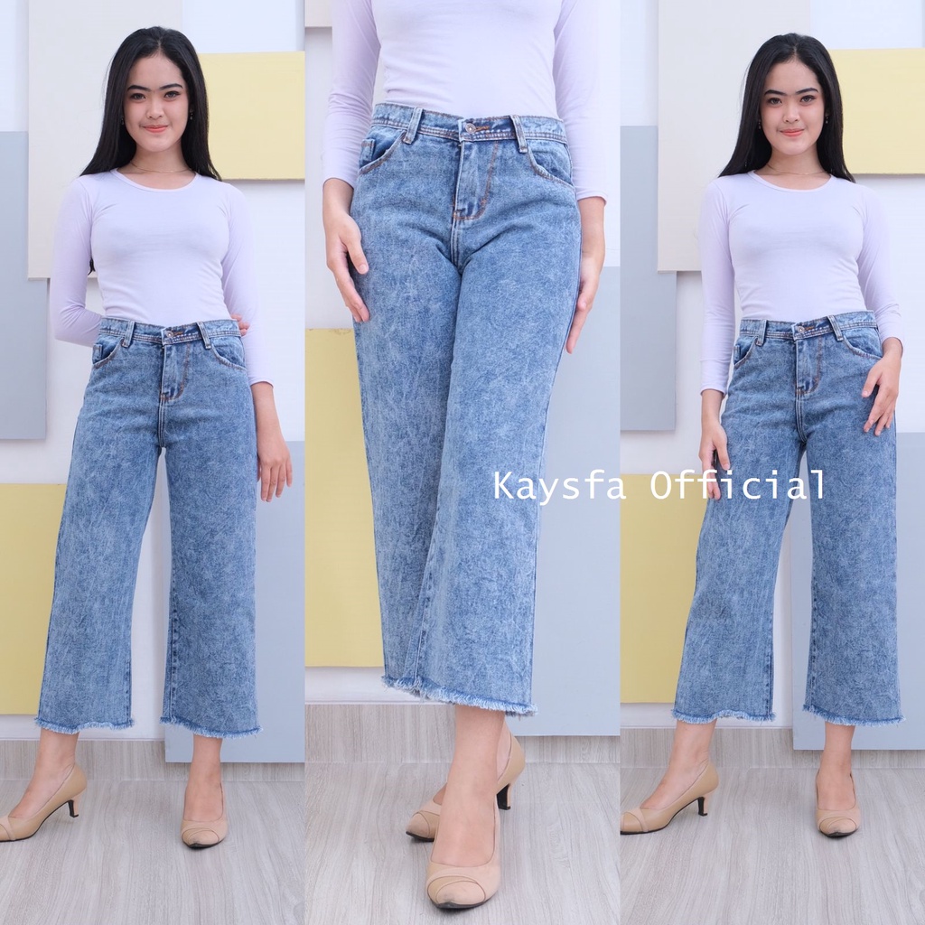 KULOT JEANS SNOW RAWIS // KULOT JEANS WANITA (PREMIUM)