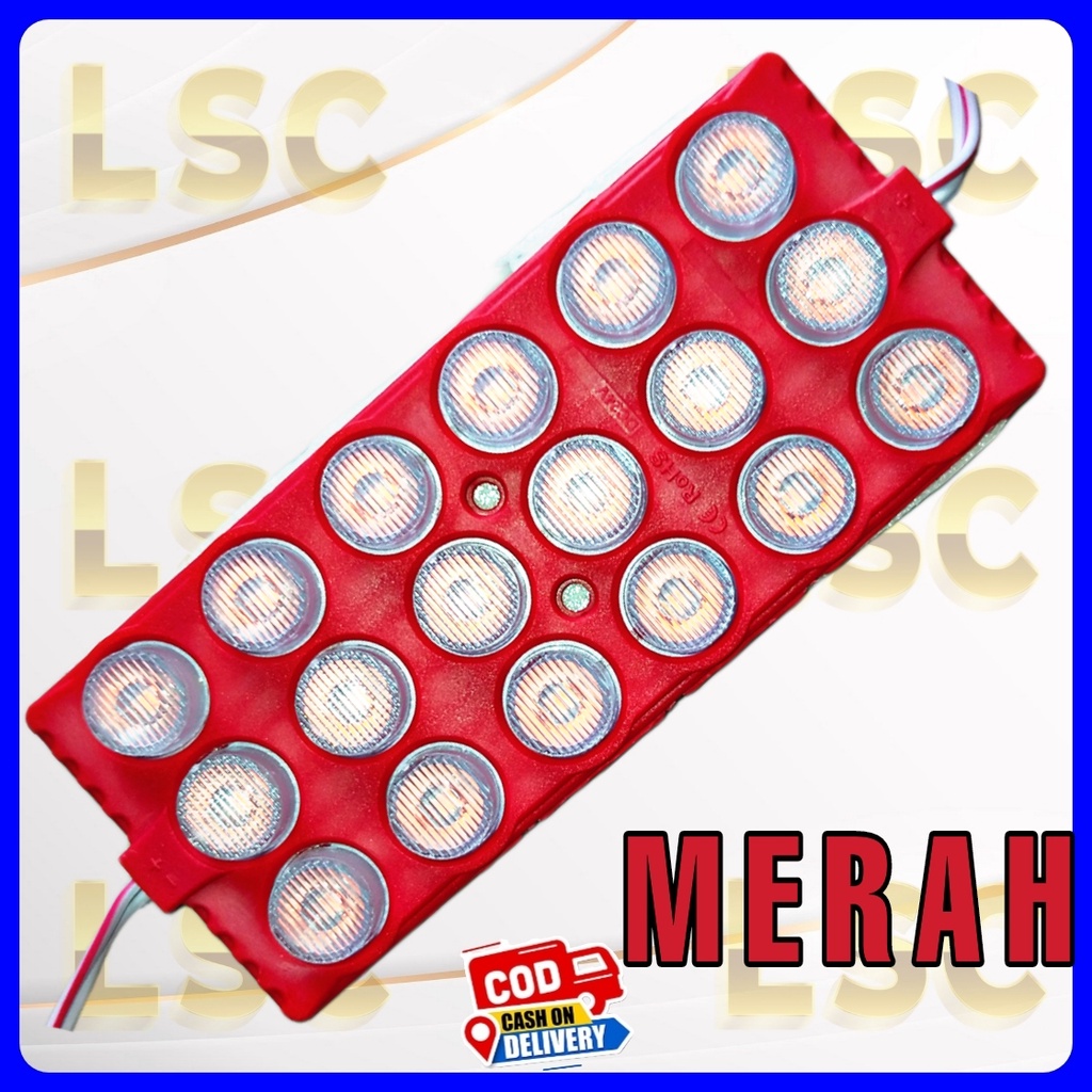 lampu led 18 mata jumbo 12v &amp; 24v variasi lampu kolong mobil bus truk neon box