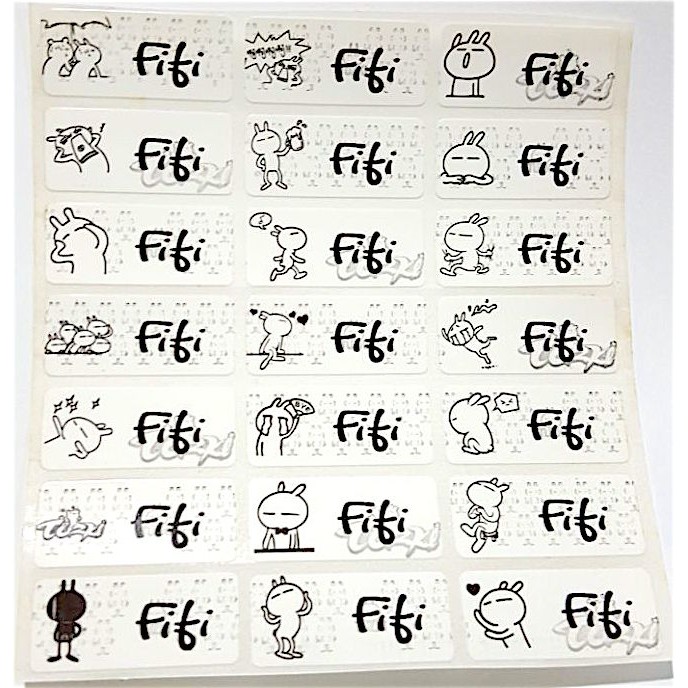 

Label Nama Anti Air Sticker Waterproof Tuzki