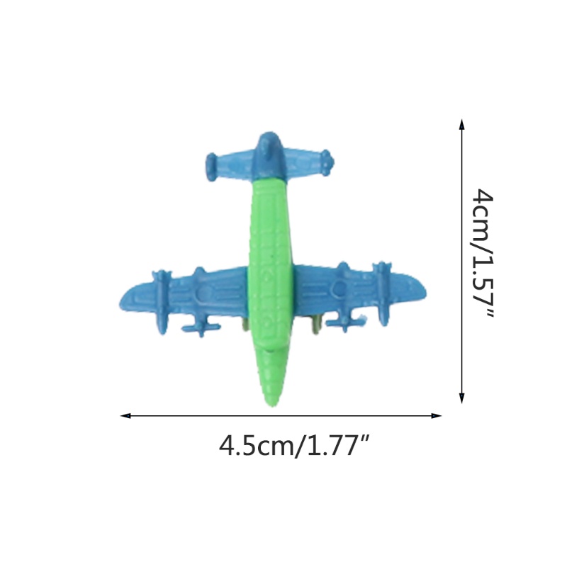 Mary 10pcs Mini Plastik Bomber Plane Pesawat Tempur Model Mainan Militer Hadiah Anak