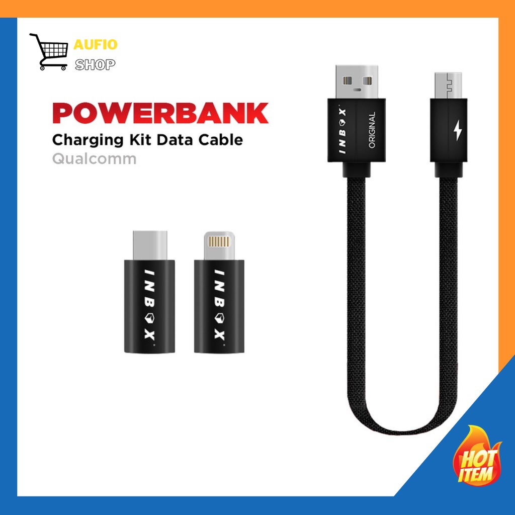 Inbox Powerbank Charging Kit Qualcomm Data Cable Micro