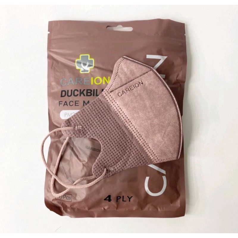 MASKER DUCKBIL DUCKBILL 4 PLY GARIS SEPERTI SENSI WARNA PINK NUDE 10 PCS
