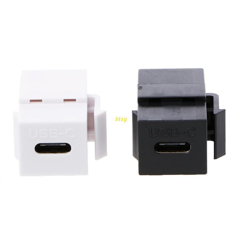 btsg USB 3.1 Type C Female To Female Connector Jack Wall Socket Panel Mount Adapter