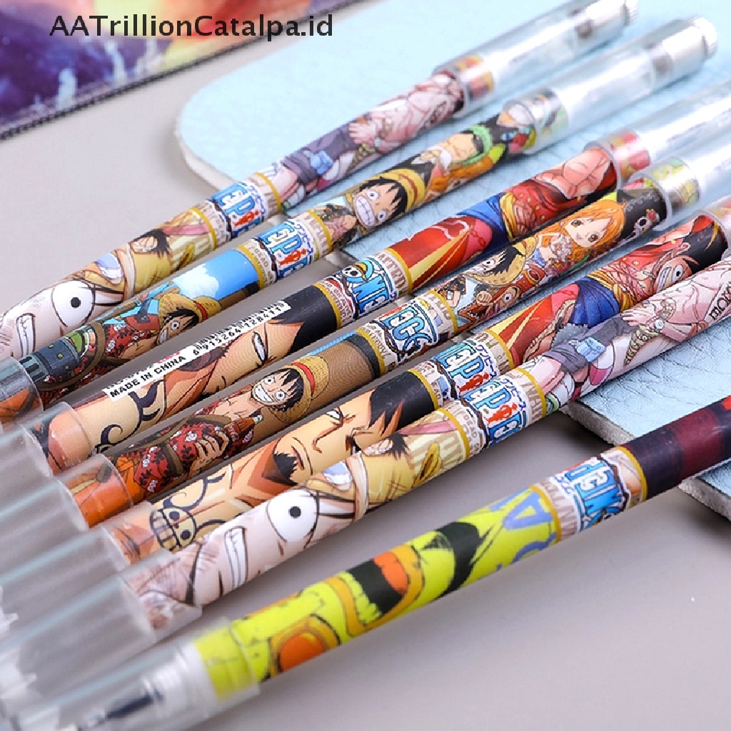 (AATrillionCatalpa) Pulpen Gel LED One Piece Anti Stress Untuk Anak / Dewasa