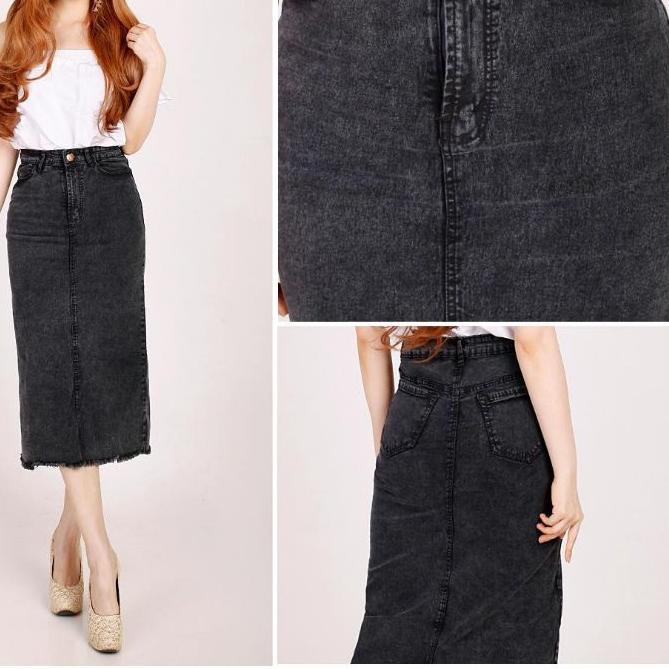 ❀ ( BISA ) ROK SPAN JEANS RAWIS 7/9 | ROK SPAN PENSIL | Rok jeans panjang | Rok span panjang | ROK S