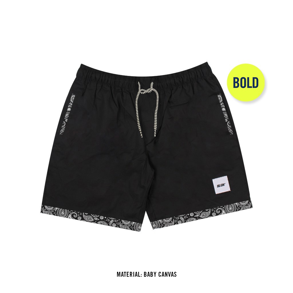 HOOLIGANS Boardshort Academica Bold Paisley Black