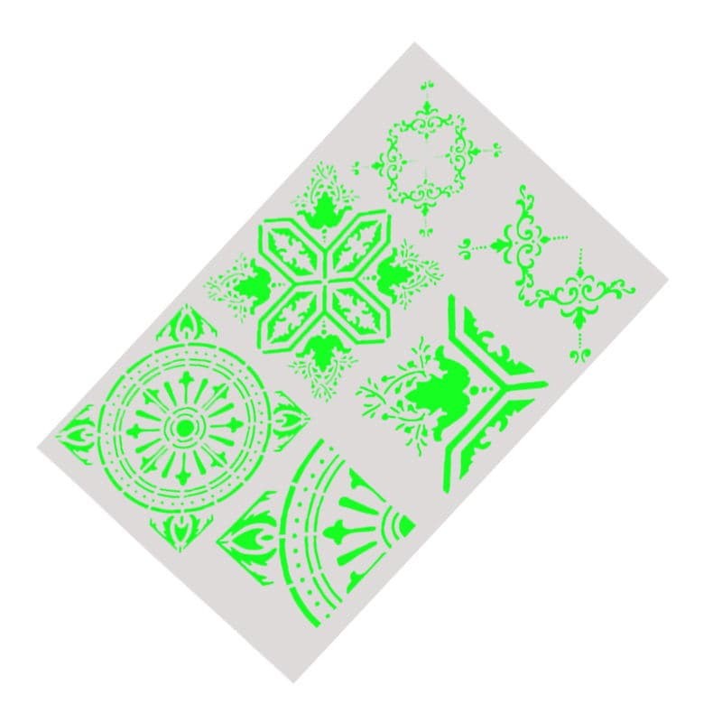 Plastic Stencil - Six Wall Painting Pattern (29,5x21,0cm)