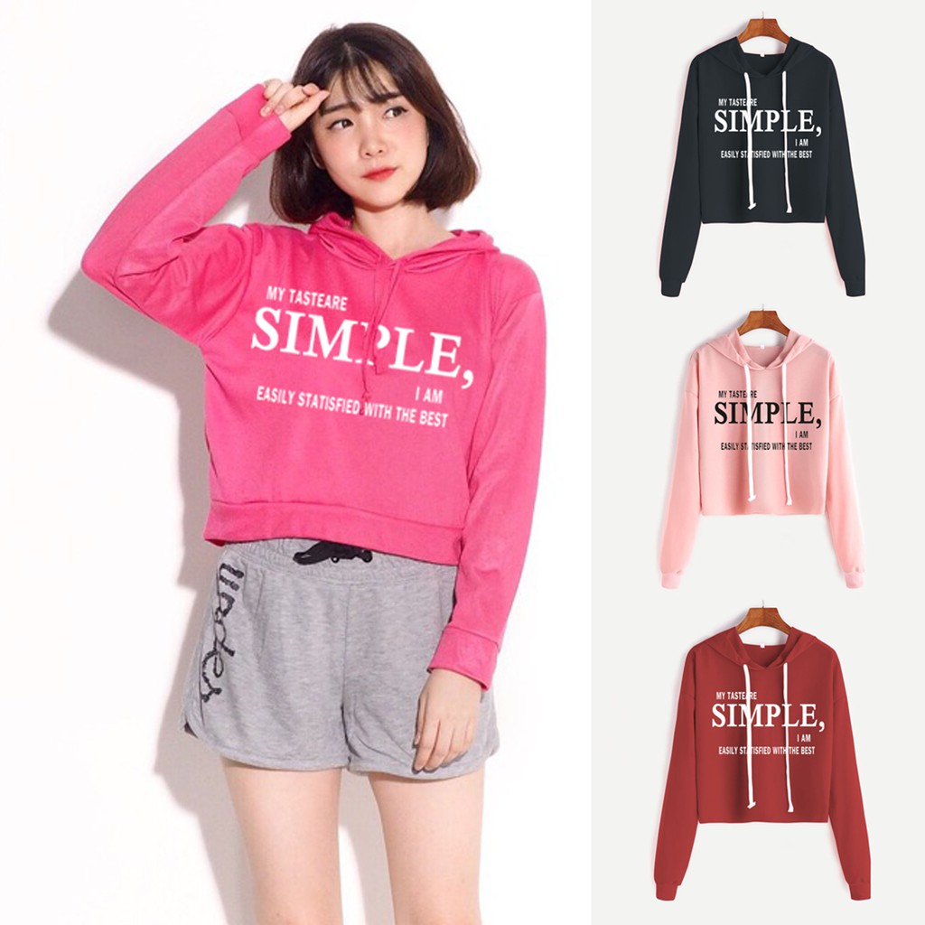 Bess - Sweater Hoodie Crop SIMPLE