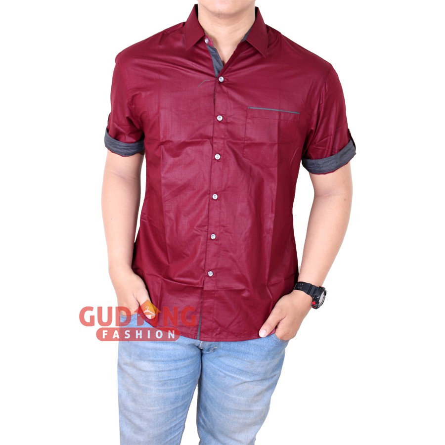 Mens Casual Short Sleeve Stylish Slim Fit Shirts SHT 757