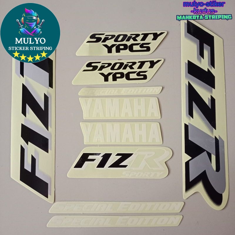 STRIPING STICKER LIS LES POLET yamaha fizr f1zr fiz r spesial edition marlboro silver kualitas
