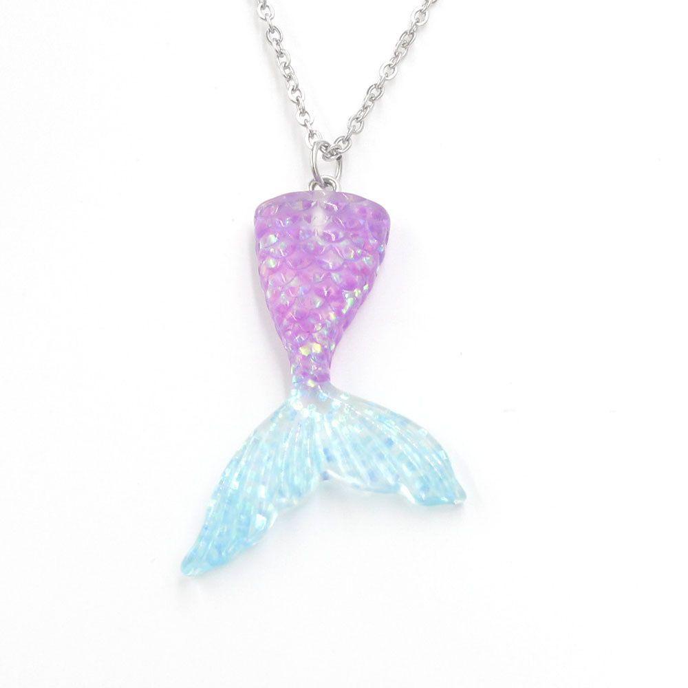 R-flower Beauty Mermaid Alloy Perhiasan Wanita Kalung Anti Karat