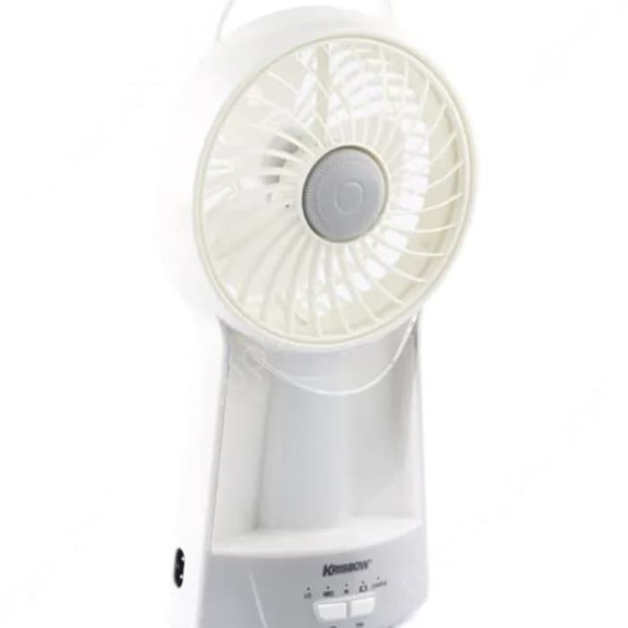 Krisbow emergency lamp rechargeable kipas