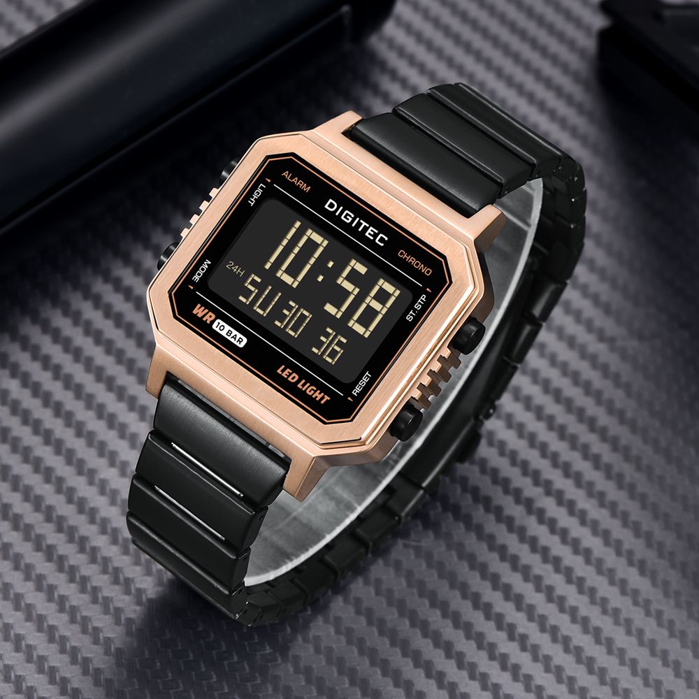 JAM TANGAN CEWEK/COWOK DIGITAL SPORT DIGITEC DG-5180 ALL STAINLESS STEEL FREE 2 STRAP RUBBER/JAM TANGAN COWOK TERBARU/JAM TANGAN DIGITEC ORIGINAL/