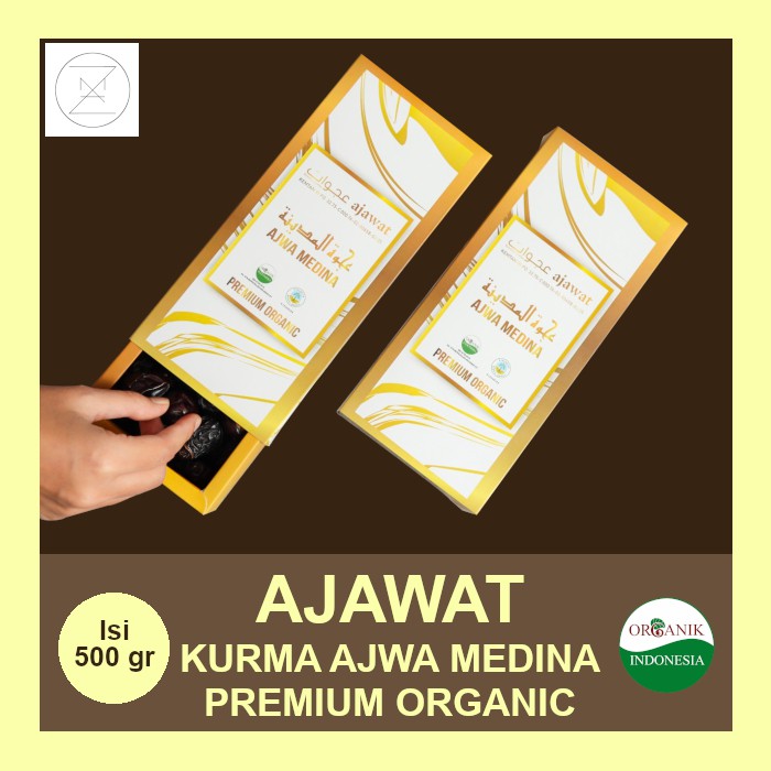 

Kurma Ajwa Premium Madinah 500gr Ajawat Organik
