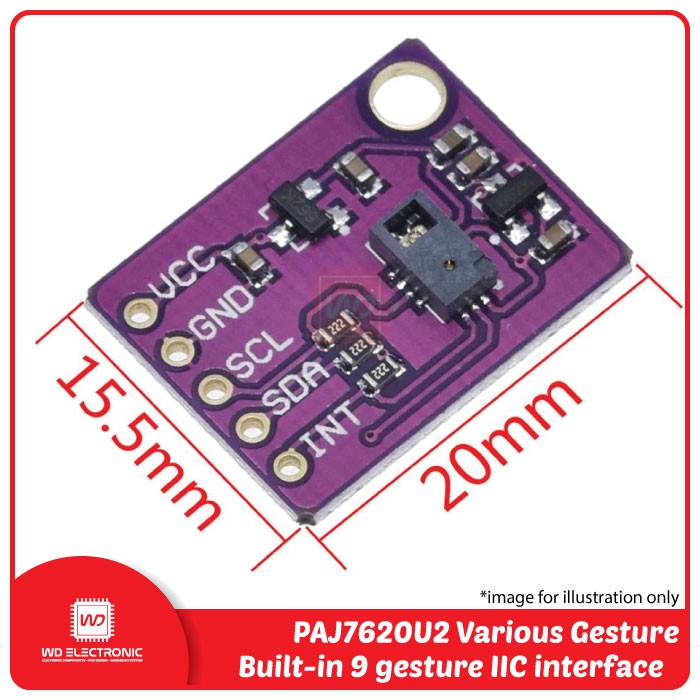 PAJ7620U2 Various Gesture Recognition Sensor module 9 gestur