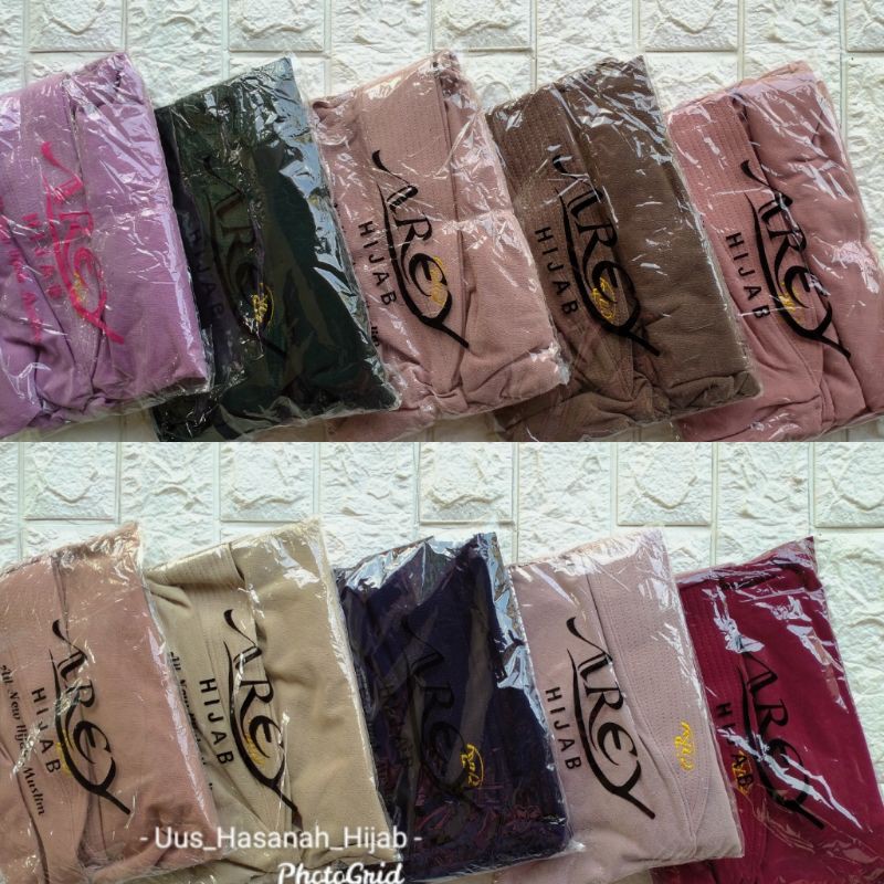 (Original Arey) SHAFEL Hijab instan• Jilbab instan• Hijab jersey-Grosir 20 mix warna