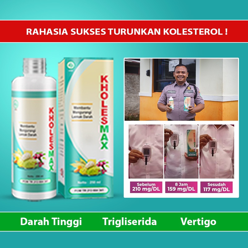 Herbal Kholesmax  Obat Kolesterol, Obat Lemak Darah , Trigliserida, Obat Asam Lambung, Obat Darah Ti