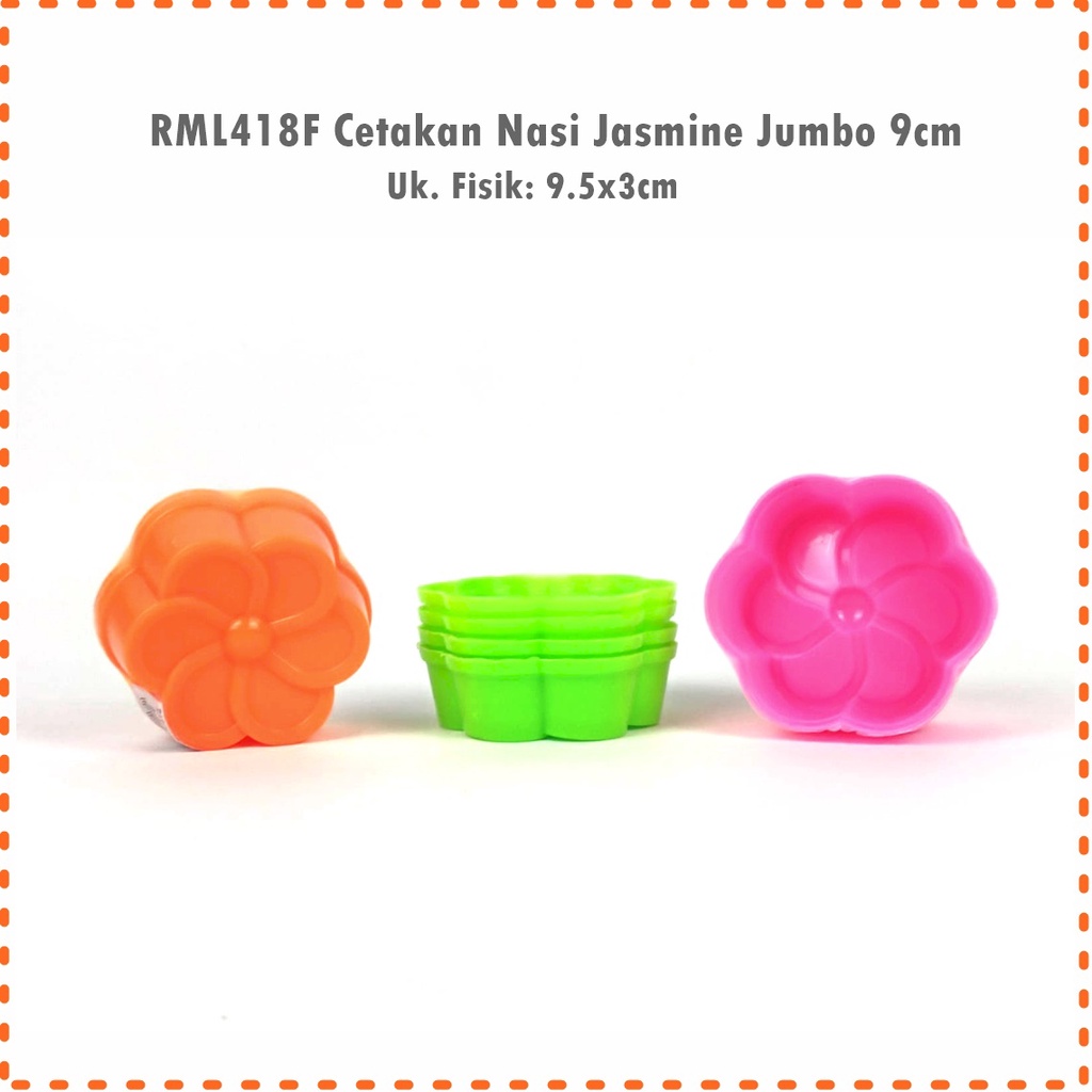 Cetakan Nasi/Cetakan Jelly Motif Melati &amp; Jasmine Jumbo 9cm