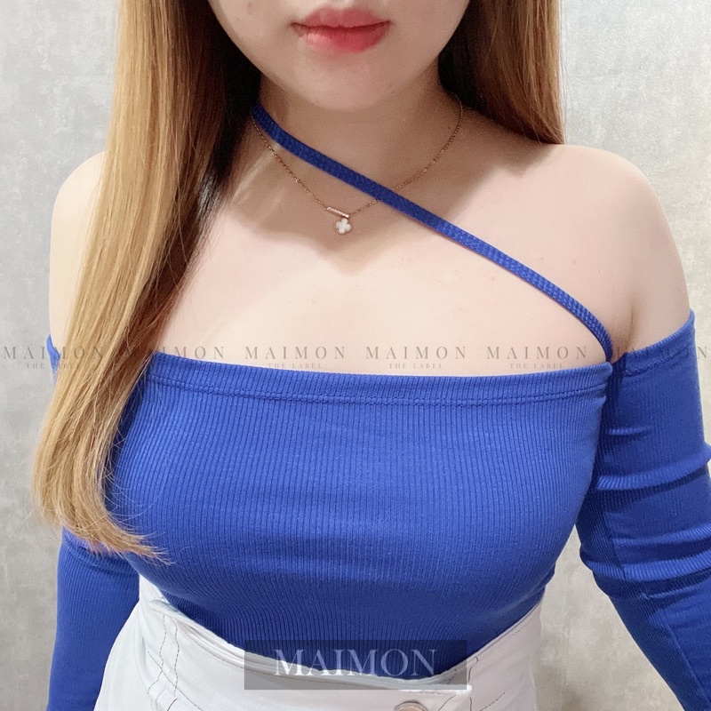 Multy Look Off Shoulder Asymmetric Top | Atasan Sabrina Korean Fashion | Maimon Grosir