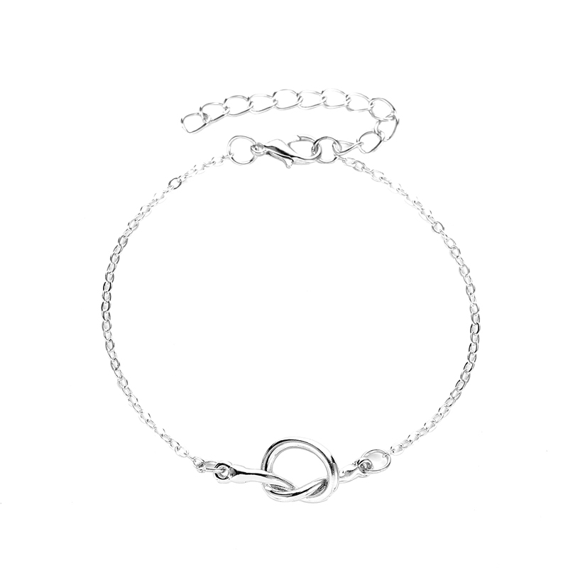 Buatan Tangan Sederhana Logam Diikat Wanita Gelang, Mode Geometris Perhiasan Pasangan Grosir