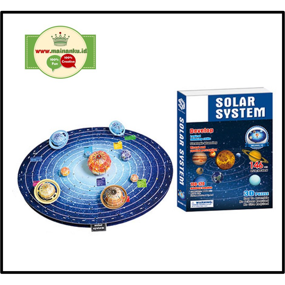 Prakarya Anak Sekolah - PUZZLE 3D SOLAR SYSTEM - Susunan Tata Surya - Planet