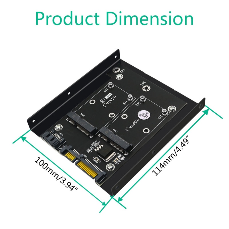 Btsg MSATA SSD Converter Riser Card Untuk PC Laptop Add On Card Dengan HDD 3.5 Inch