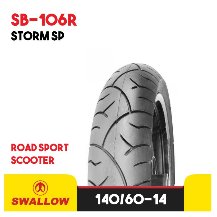 BAN LUAR MOTOR RING 14 SWALLOW STORM SP SB-106 R TUBELESS 140/60