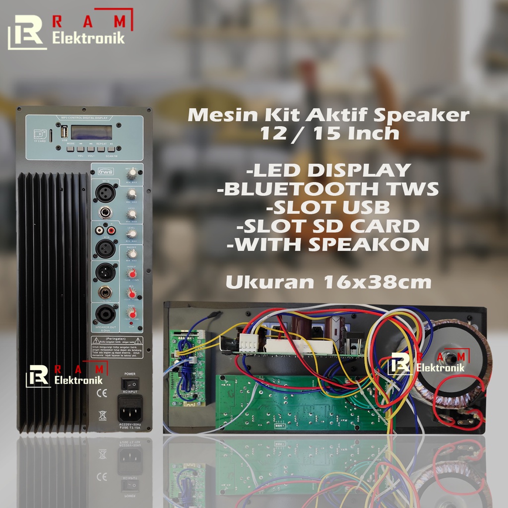 Mesin Speaker / Mesin Kit Aktif Speaker Bluetooth With Speakon 16x38