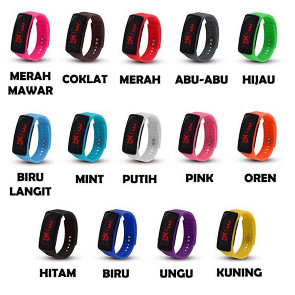 [✅COD] Jam Tangan Digital Led Sport Watch Fashion Wanita Pria Cewek Cowok Anti Air Murah Couple Original