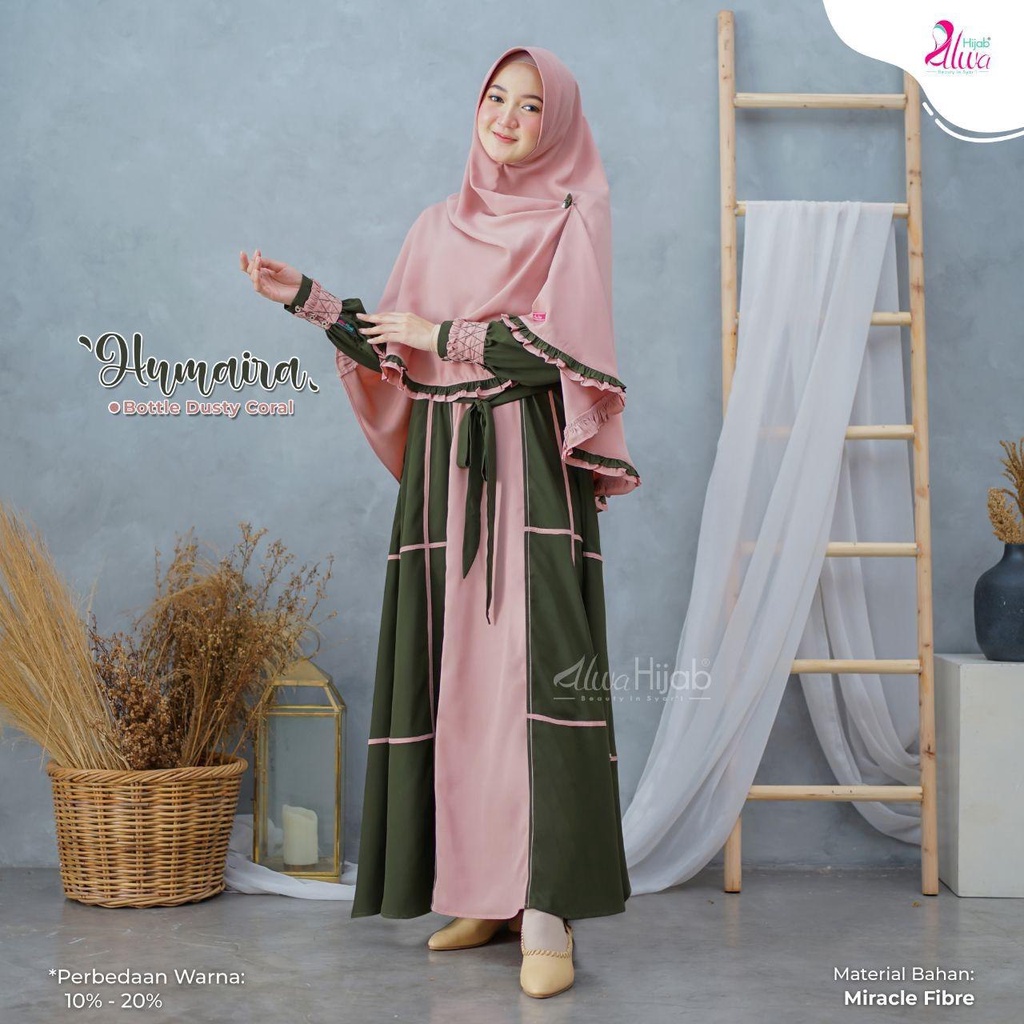 Alwa Hijab | Humaira   | Set Gamis Khimar |  Baju Muslim Dewasa