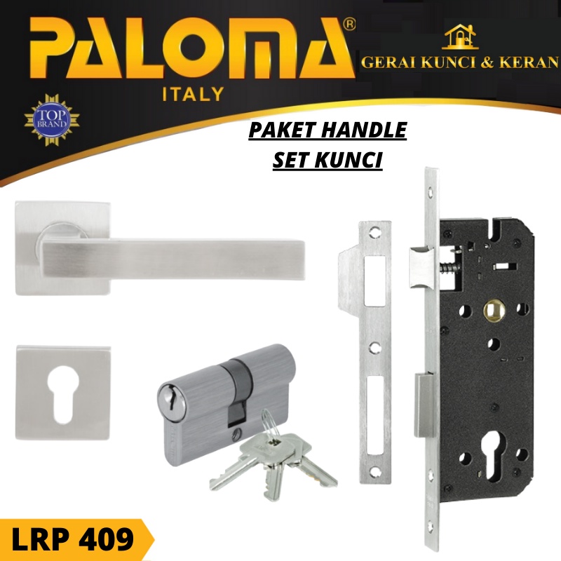 HANDLE KUNCI LOCK SET PALOMA LRP 409 STAINLESS GAGANG PINTU RUMAH KUNCI KOTAK MINIMALIS