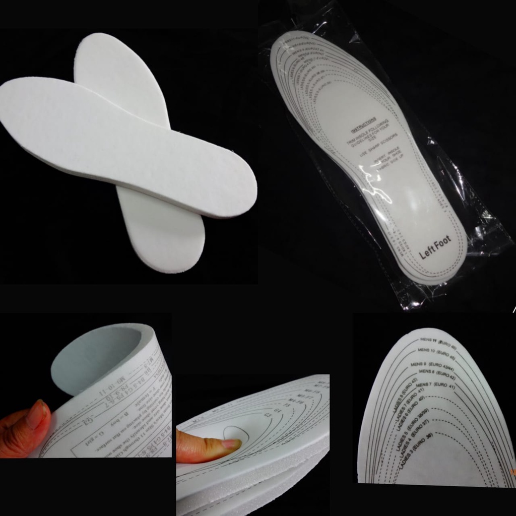 MEMORY INSOLE FOAM SEPATU SEPASANG PAD BANTALAN ALAS KAKI ANTI LECET EMPUK GANJALAN MURAH LA090W1