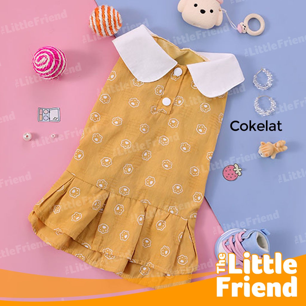 Baju Anak Kucing Kitten Anak Anjing Puppy Betina Dress Skirt Motif PAW