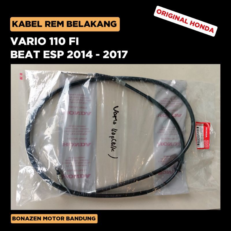 Kabel Rem Belakang Vario 110 FI - Beat Esp 2014 2015 2016 2017 / ORI AHM 43450-k46-n01 / Techno CBS