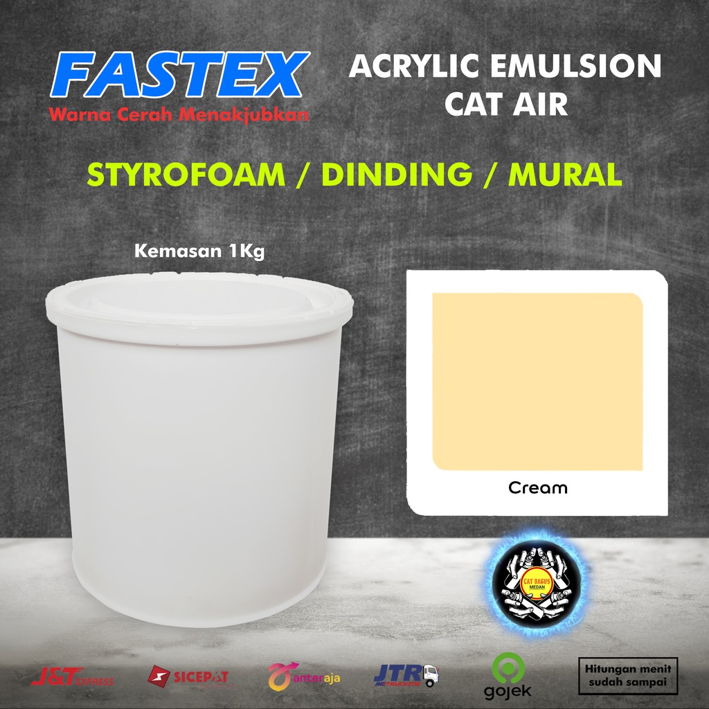 CAT DINDING TEMBOK CAT STEROFOAM 1KG 88 WARNA CREAM KRIM KREM MUDA IVORY BEIGE GADING CAT AIR FASTEX KALENG KECIL 1 KG 1 LITER CAT MURAL STREET ART STYROFOAM STEROFOM ACRYLIC EMULSION PAINT MOWILEX AVITEX PARAGON NIPPON PAINT TERMURAH DI MEDAN BINJAI