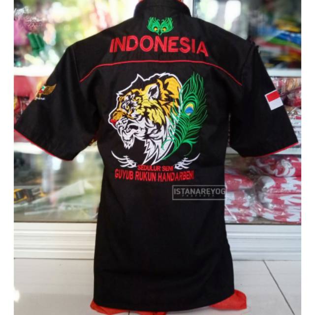 BAJU KEMEJA/HEM PENADON HEM BORDIR BAJU SENI REOG PONOROGO