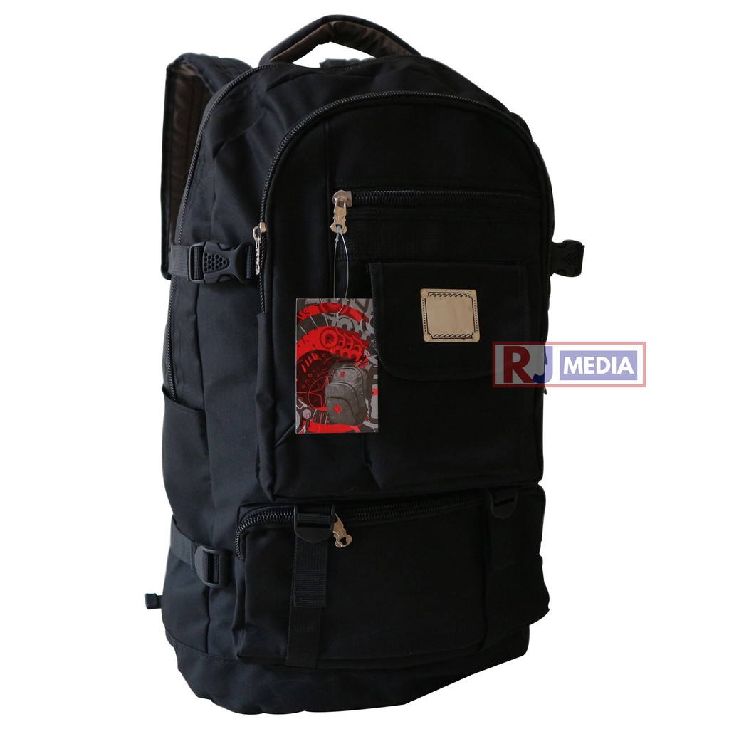 Tas Carrier Kanvas Distro Gunung Tas Backpack Sano Deka Besar Hitam Bahan Tebal Kuat Berkualitas Ransel Outdoor Kekinian Carrier Premium Kapasitas Besar Jahitan Kuat Bahan Awet