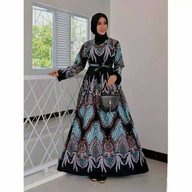 Gamis batik madu ht 2019