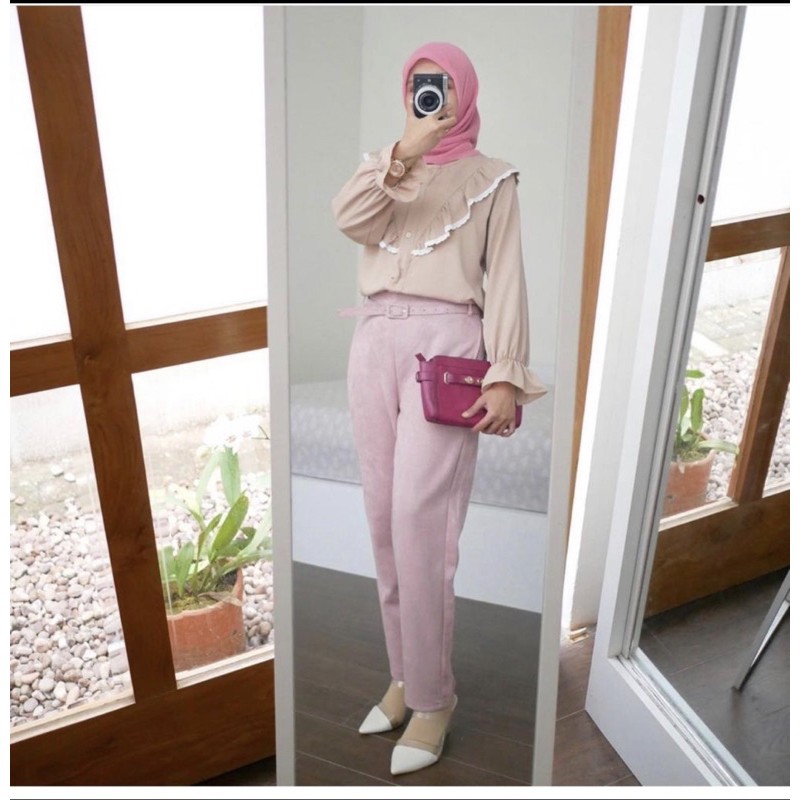 DITYA BLOUSE RENDA/BLOUSE PREMIUM WOLVIS/ KEMEJA RENDA/ATASAN WANITA RENDA/BLOUSE WOLVIS RENDA DITYA