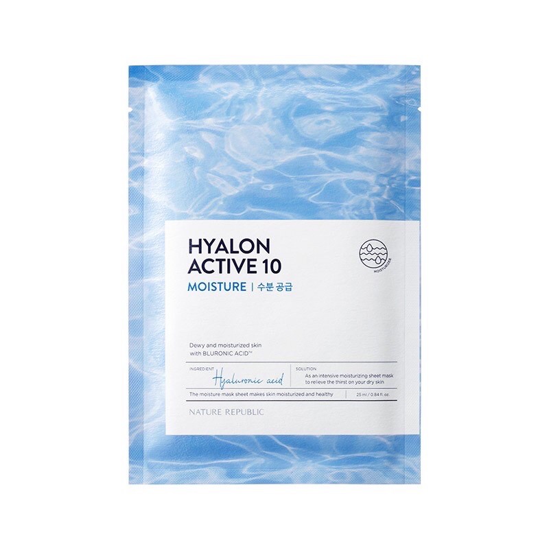 NATURE REPUBLIC Hyalon Active 10 Moisture Mask Sheet NCT Ready Stock