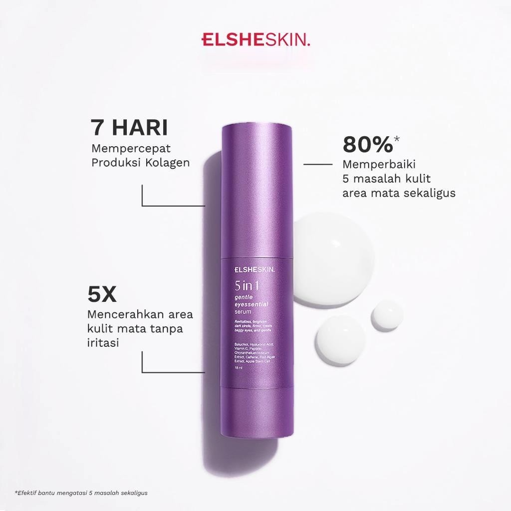 ★ BB ★  ELSHESKIN 5 in 1 Gentle Eyessential Serum 18ml Bakuchiol | 7 hari Kencangkan Kulit Mata - Eye Serum Anti Aging Mencerahkan