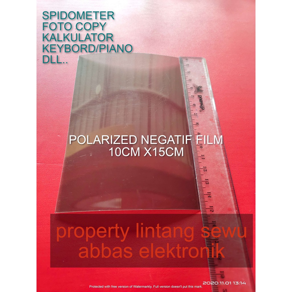 POLARIS POLARIZED NEGATIF FILM 10X15 LCD LAYAR SPEEDOMETER SPIDOMETER KALKULATOR KEYBOARD FOTO COPY