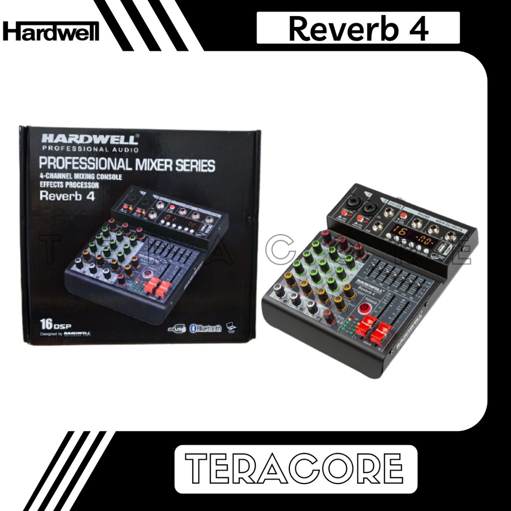 Hardwell Reverb4 Reverb 4 Mixer 2 Channel Soundcard USB Bluetooth