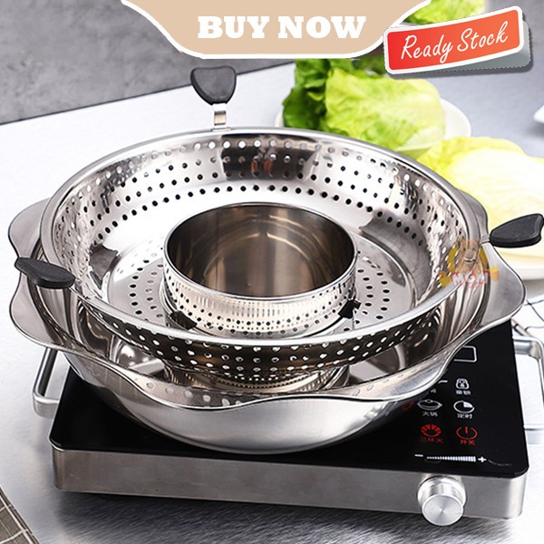 Panci Shabu Shabu automatis 32CM Suki Shabu2 putar praktis rotating