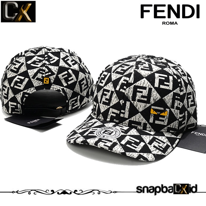 Topi Fendi Hitam Putih  Premium Import CX