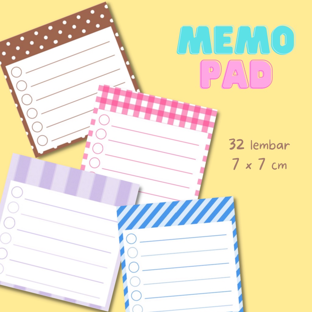 

Memo Pad / Note / Non Sticky Notes Motif To Do List